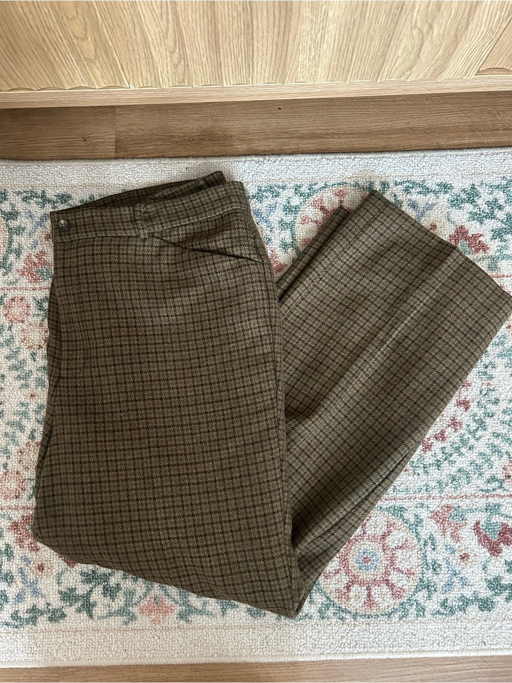 Ralph Lauren Olive Glen Plaid Dress Pants